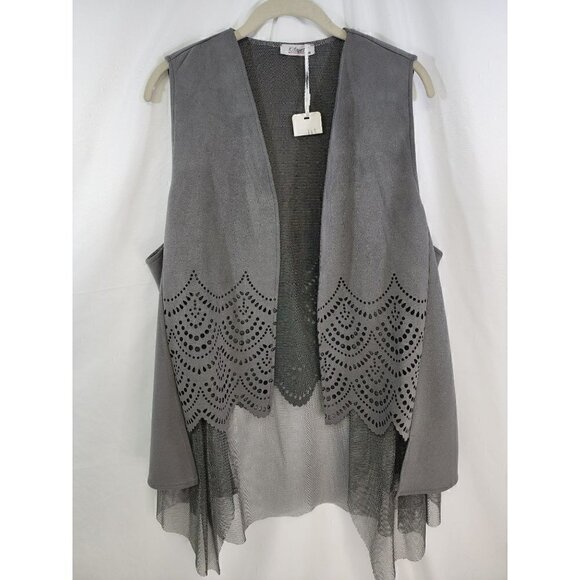 Kifayet sleeveless open front cardigan, Large - Picture 1 of 6